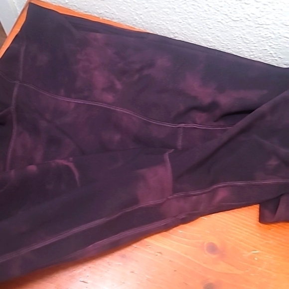 LULULEMON YOGA ALIGH HIGH RISE DIAMOND DYE CASSIS PLUS SIZEBLACK NULU PANTS SZ20 - Picture 9 of 10